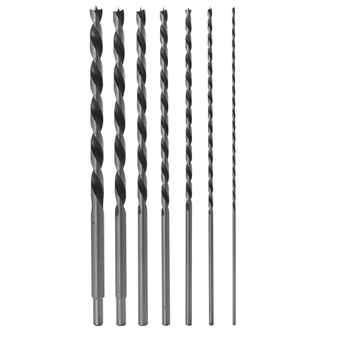 Lange Holzbohrer, 7 Stück, 300 mm, extra lang, HSS-Bohrer, Holzspiralbohrer-Bits für Block, Ziegel, Fliesen Lange Holzbohrer, 7 Stück, 300 mm, extra lang, HSS-Bohrer, Holzspiralbohrer-Bits für Block, Ziegel, Fliesen von OONOYWOO