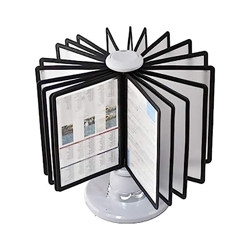 OOPDNEGAK Stabiler Sichttafel-Tischständer - Langlebiger Desktop-Flip-Display-Ordner, 20 Doppelseitige Paneele, 40 Blatt Kapazität, Schreibtisch-Referenz-Organizer, A4-Datei(Gray) von OOPDNEGAK