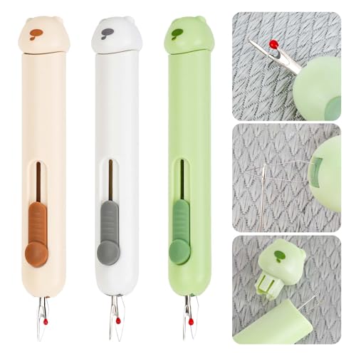 3in1 Nadeleinfädler, 3 Stück Einfädelhilfe & Nahttrenner mit 2 Nadeln und Aufbewahrungsbox, Multifunktionaler Dehnbarer Nadeleinfädler für Handnähen,DIY Handwerk, Quiltzubehör für Anfänger&Senioren 3in1 Nadeleinfädler, 3 Stück Einfädelhilfe & Nahttrenner mit 2 Nadeln und Aufbewahrungsbox, Multifunktionaler Dehnbarer Nadeleinfädler für Handnähen,DIY Handwerk, Quiltzubehör für Anfänger&Senioren von OOTSR