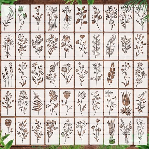 OOTSR 50 Stk Blatt Blätter Schablonen, 7,6x15,2 Malerei Malschablone DIY der Blattmalerei, Kunststoff Wiederverwendbar Vorlagen für Malerei Holz Wand Deko OOTSR 50 Stk Blatt Blätter Schablonen, 7,6x15,2 Malerei Malschablone DIY der Blattmalerei, Kunststoff Wiederverwendbar Vorlagen für Malerei Holz Wand Deko von OOTSR