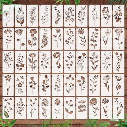 OOTSR 50 Stk Blatt Blätter Schablonen, 7,6x15 Malerei Malschablone DIY der Blattmalerei, Kunststoff Wiederverwendbar Vorlagen für Malerei Holz Wand Deko OOTSR 50 Stk Blatt Blätter Schablonen, 7,6x15 Malerei Malschablone DIY der Blattmalerei, Kunststoff Wiederverwendbar Vorlagen für Malerei Holz Wand Deko von OOTSR