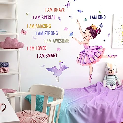 OOTSR Ballett-Mädchen-Wandaufkleber, inspirierende Mädchen, Heimdekoration, Wandaufkleber, Prinzessinnen-Wandaufkleber, Kinderzimmer, Schlafzimmer, Arbeitszimmer, Tanz, Klassenzimmer, Wanddekoration OOTSR Ballett-Mädchen-Wandaufkleber, inspirierende Mädchen, Heimdekoration, Wandaufkleber, Prinzessinnen-Wandaufkleber, Kinderzimmer, Schlafzimmer, Arbeitszimmer, Tanz, Klassenzimmer, Wanddekoration von OOTSR