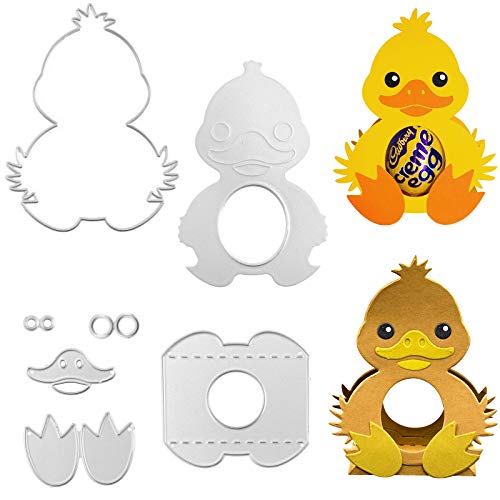 OOTSR Stanzschablone Ostern, Stanzschablonen Silber, Metall Prägeschablonen Stanzformen Schneiden Schablonen Cutting Dies für DIY Scrapbooking Karten Handwerk(Ente) von OOTSR