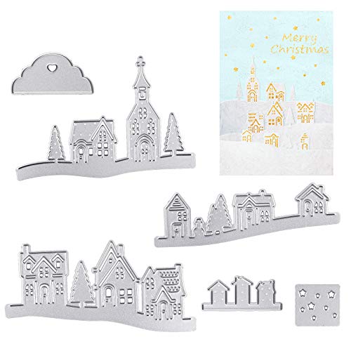 OOTSR Stanzschablone Scrapbooking Prägeschablonen, Stanzschablonen Haus, Metall Stanzformen Schneiden Cutting Dies für DIY Album Scrapbooking Karten Deko von OOTSR