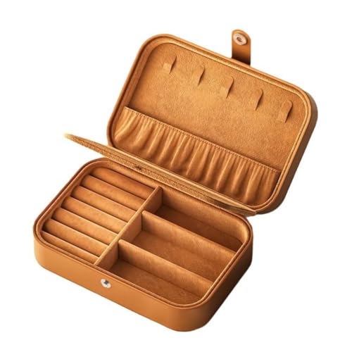 Reise Schmuckkästchen Mädchen PU Leder Klein Schmuckschatulle Organizer Tragbarer Schmuckkasten Mini Schmuckaufbewahrung Samt Schmuckbox für Ringe Ohrringe Armbänder Halskette Braun Reise Schmuckkästchen Mädchen PU Leder Klein Schmuckschatulle Organizer Tragbarer Schmuckkasten Mini Schmuckaufbewahrung Samt Schmuckbox für Ringe Ohrringe Armbänder Halskette Braun von OOWDMPE