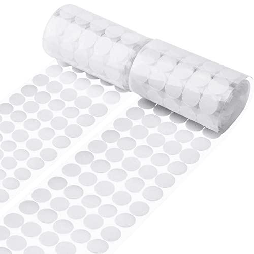 OPAHUTER 600 Stück Klett Selbstklebende Punkte, 20 mm Runde Klebeband, Nylon Doppelseitig Klettverschluss Klebepunkte, Stark Klebend Punkte für Zuhause, Schule, Papier, Kunststoff, Glas, Metall von OPAHUTER