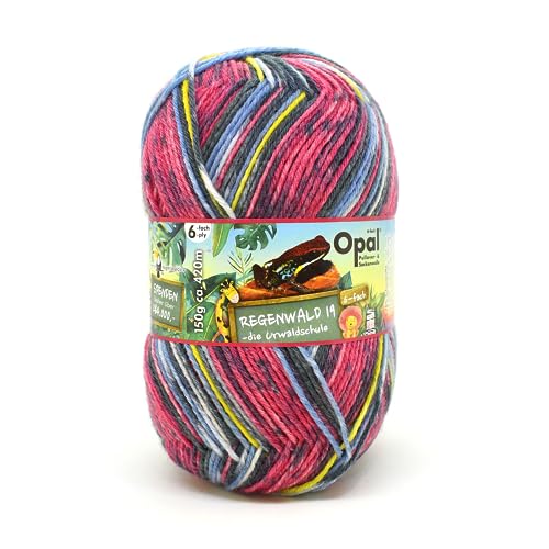 OPAL 6-fach 150g Regenwald 19 - Die Urwaldschule - Die Urwaldschule Garn - 75% Schurwolle, 25% Polyamid von OPAL
