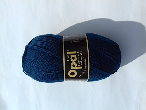 OPAL Uni (425m) 4-fädiges Garn - Wollmischung, leuchtende Volltonfarben, Garn für warme Socken und Pullover, 5187 Petrol, 1 x 100 g von OPAL