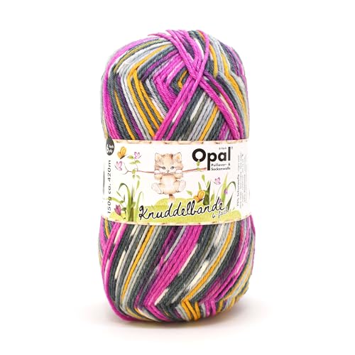 Opal Knuddelbande (420m) 6-fädiges Garn - Wollmischung, zum Stricken warmer Socken mit einzigartigen Farbmustern, 11322, 1 x 150g von OPAL
