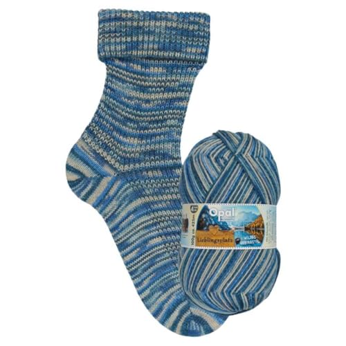Opal Lieblingsplatz (425m) 4-fädig Garn - Wollmischung, zum Stricken von warmen Socken mit einzigartigen Farbmustern, 11467, 1 x 100g von OPAL