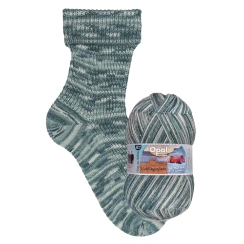 Opal Lieblingsplatz (425m) 4-fädig Garn - Wollmischung, zum Stricken von warmen Socken mit einzigartigen Farbmustern, 11465, 1 x 100g von OPAL