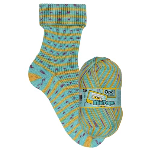 Opal MixTape Strickwolle 4-fach, 75% Schurwolle Superwash, 25% Polyamid, 100g/425m, Maschinenwaschbar (11490 Herzensklänge) von OPAL