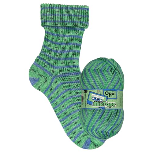 Opal MixTape Strickwolle 4-fach, 75% Schurwolle Superwash, 25% Polyamid, 100g/425m, Maschinenwaschbar (11492 Kassettenzauber) von OPAL