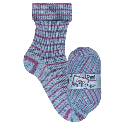 Opal MixTape Strickwolle 4-fach, 75% Schurwolle Superwash, 25% Polyamid, 100g/425m, Maschinenwaschbar (11495 Klangvolle Zuneigung) von OPAL
