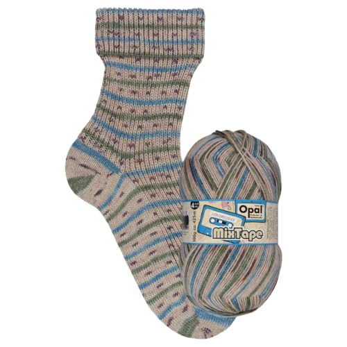 Opal MixTape Strickwolle 4-fach, 75% Schurwolle Superwash, 25% Polyamid, 100g/425m, Maschinenwaschbar (11496 Lieblingsmelodien) von OPAL