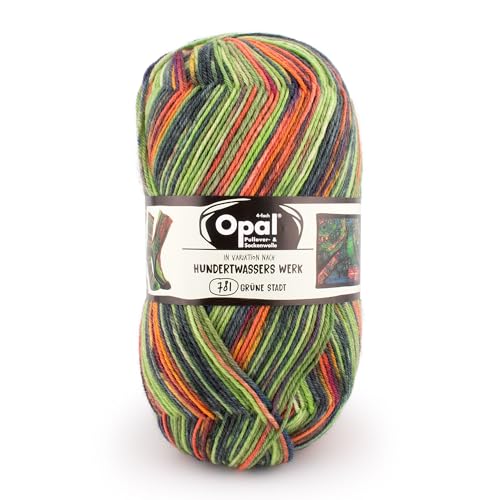 Opal - Opal Nach Hundertwasser Auflage 4052-781 (425m) 4-Lagig Langlebig Socke Garn - 1x100g von OPAL