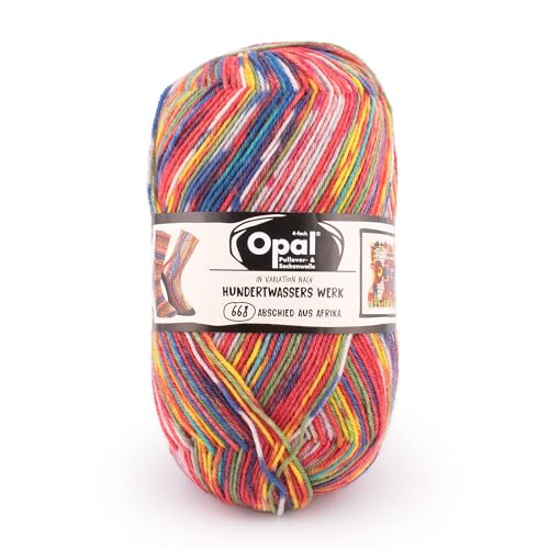 Opal - Opal Nach Hundertwasser Auflage 4054-668 (425m) 4-Lagig Langlebig Socke Garn - 1x100g von OPAL
