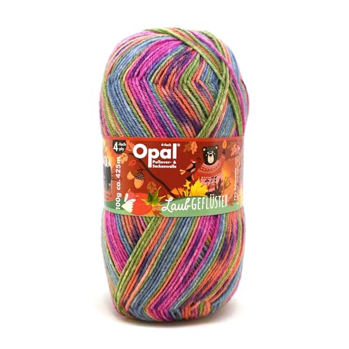Opal Pullover/Sockenwolle "Laubgeflüster",4-fädig,100g/425m,75% Schurwolle/25% Polyamid,NS 2-3, (11254 Waldmusik) von OPAL