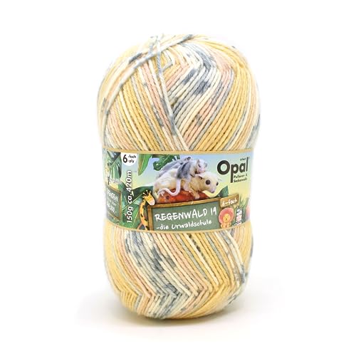 Opal Regenwald 19 (420m) 6-fädiges Garn - Wollmischung, zum Stricken warmer Socken mit einzigartigen Farbmustern, 11342, 1 x 150g von OPAL