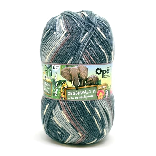 Opal Regenwald 19 (420m) 6-fädiges Garn - Wollmischung, zum Stricken warmer Socken mit einzigartigen Farbmustern, 11346, 1 x 150g von OPAL