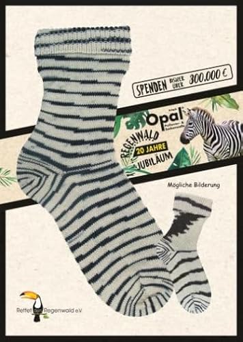 Opal Regenwald 20 Jahre Jubiläum 6-fädig Garn - Wollmischung, zum Stricken von warmen Socken, Pullovern, Mützen, Handschuhen und Schals 1450 grau, 1 x 150g Opal Regenwald 20 Jahre Jubiläum 6-fädig Garn - Wollmischung, zum Stricken von warmen Socken, Pullovern, Mützen, Handschuhen und Schals 1450 grau, 1 x 150g von OPAL