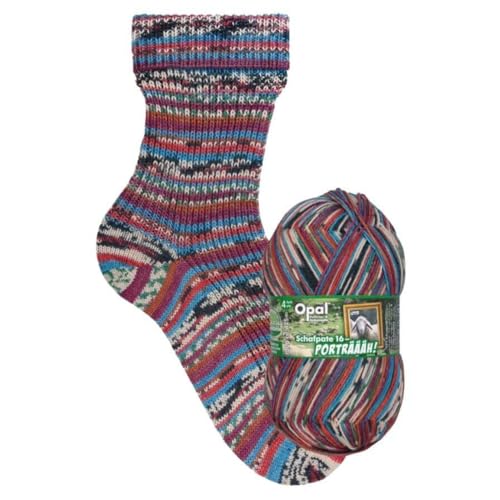 Opal Schafpate 16 Porträäh (425m) 4-fädig Garn - Wollmischung, zum Stricken von kuschelig warmen Socken mit einzigartigen Farbmustern, 11450, 1 x 100g von OPAL