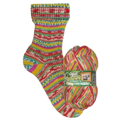Opal Schafpate 16 Porträäh (425m) 4-fädig Garn - Wollmischung, zum Stricken von kuschelig warmen Socken mit einzigartigen Farbmustern, 11456, 1 x 100g von OPAL