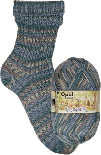 Opal Sockenwolle Friendship, 6-fädig, 150g/420m, 75% Schurwolle/25% Polyamid, Nadelstärke 3-4mm, Waschbar 40° (11564 Wir gehören zusammen) von OPAL