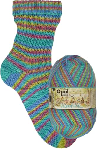Opal Sockenwolle Friendship, 6-fädig, 150g/420m, 75% Schurwolle/25% Polyamid, Nadelstärke 3-4mm, Waschbar 40° (11566 Kochlöffelerlebnisse) von OPAL