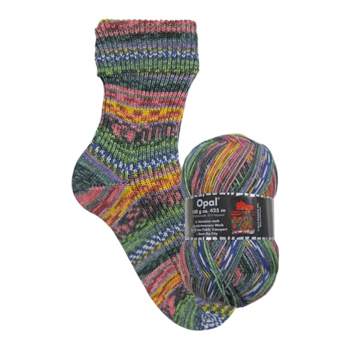 Opal Hundertwasser (425m) 4-fädiges Garn - Wollmischung, zum Stricken warmer Socken mit einzigartigen Farbmustern, 3202, 1 x 100g Opal Hundertwasser (425m) 4-fädiges Garn - Wollmischung, zum Stricken warmer Socken mit einzigartigen Farbmustern, 3202, 1 x 100g von OPAL