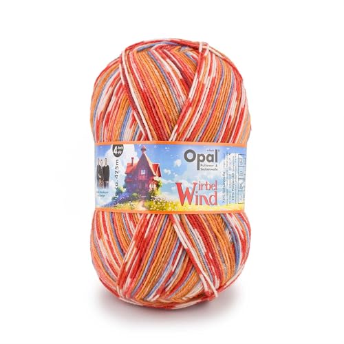 Opal Wirbelwind 4-fache Sockenwolle, 75% Schurwolle, 25% Polyamid, 425 m/100 g, Nadelstärke 2-3 mm (11473 schöne Wetterfee) von OPAL