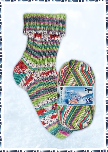 Opal XLarge "Frosty Ice" 8-fach Pullover-/u. Sockenwolle,150g/320m,75% Schurwolle (superwash)/25% Polyamid, (11351 erstarrte Wälder) von OPAL