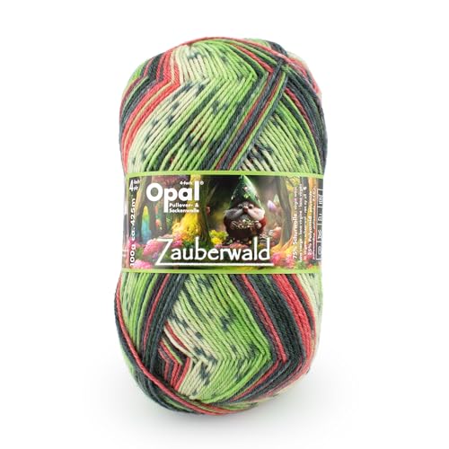 Opal Zauberwald (425m) 4-fädig Garn - Wollmischung, zum Stricken warmer Socken mit einzigartigen Farbmustern, 11443, 1 x 100g von OPAL