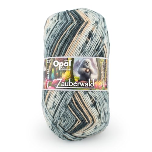 Opal Zauberwald (425m) 4-fädig Garn - Wollmischung, zum Stricken warmer Socken mit einzigartigen Farbmustern, 11444, 1 x 100g von OPAL
