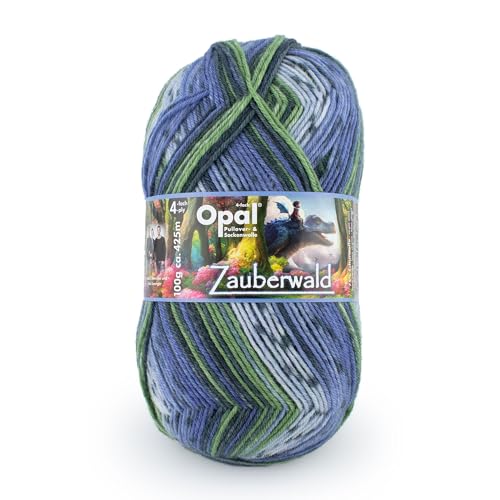 Opal Zauberwald (425m) 4-fädiges Garn - Wollmischung, zum Stricken warmer Socken mit einzigartigen Farbmustern, 11441, 1 x 100g von OPAL