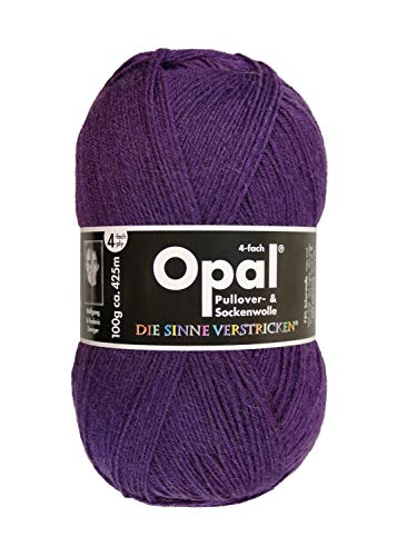 Opal uni 4-fach - 3072 violett - 100g Sockenwolle von OPAL