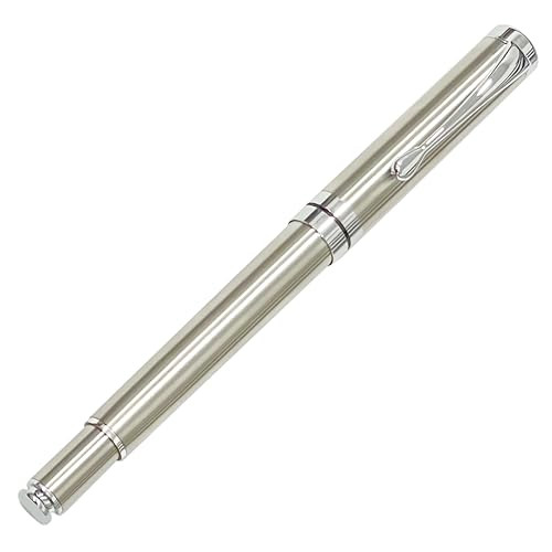 OPAX51 Retro 69 Kugelschreiber mit Edelstahlgehäuse mit Klappen-Clip-Detail | Mittlere Spitze schwarze Geltinte (0,7 mm) Retro 50er und 60er Jahre 51CH069 von OPAX51
