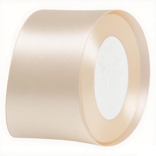 Elfenbeinfarbenes Satinband, 3,8 cm, einfarbiges Satinband für Blumenstrauß, handgefertigte Bastelarbeiten, Geburtstagsgeschenkverpackungen, Hochzeits-Party-Dekoration, 60 Meter Elfenbeinfarbenes Satinband, 3,8 cm, einfarbiges Satinband für Blumenstrauß, handgefertigte Bastelarbeiten, Geburtstagsgeschenkverpackungen, Hochzeits-Party-Dekoration, 60 Meter von OPBATE