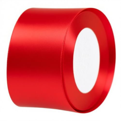 Rotes Satinband, 3,8 cm, einfarbiges Satinband für Blumenstrauß, handgefertigte Bastelarbeiten, Geburtstagsgeschenkverpackungen, Hochzeits-Party-Dekoration, 60 Meter Rotes Satinband, 3,8 cm, einfarbiges Satinband für Blumenstrauß, handgefertigte Bastelarbeiten, Geburtstagsgeschenkverpackungen, Hochzeits-Party-Dekoration, 60 Meter von OPBATE