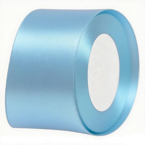 Satinband, 3,8 cm, einfarbig, für Blumenstrauß, handgefertigt, Geburtstagsgeschenk, Hochzeitsfeier, Dekoration, 60 m, Hellblau Satinband, 3,8 cm, einfarbig, für Blumenstrauß, handgefertigt, Geburtstagsgeschenk, Hochzeitsfeier, Dekoration, 60 m, Hellblau von OPBATE