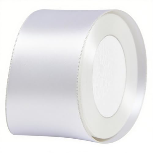 Weißes Satinband, 3,8 cm, einfarbiges Satinband für Blumenstrauß, handgefertigte Bastelarbeiten, Geburtstagsgeschenkverpackungen, Hochzeits-Party-Dekoration, 60 Meter Weißes Satinband, 3,8 cm, einfarbiges Satinband für Blumenstrauß, handgefertigte Bastelarbeiten, Geburtstagsgeschenkverpackungen, Hochzeits-Party-Dekoration, 60 Meter von OPBATE