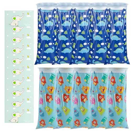 10PCS Spucktüten, Reißfester Spuckbeutel mit Ring, Kotztüten für Erbrechen, Übelkeit, Unterwegs, Auto, Reiseübelkeit – Einweg Spucktüten bonus Reinigungstücher von OPEIXSAYKOC