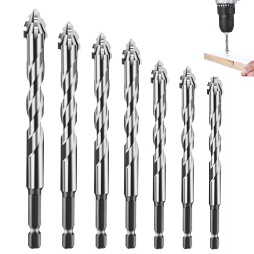 7 Teiliger Vierschneidiger Sägezahn Exzenterbohrer,Exzenterbohrer Set,3/4/5/6/8/10/12 mm,Vierschneidiger Gezackter Bohrer,Hochfester Fliesenbohrersatz mit Hartmetallspitze,Multifunktions Bohrerset 7 Teiliger Vierschneidiger Sägezahn Exzenterbohrer,Exzenterbohrer Set,3/4/5/6/8/10/12 mm,Vierschneidiger Gezackter Bohrer,Hochfester Fliesenbohrersatz mit Hartmetallspitze,Multifunktions Bohrerset von OPEIXSAYKOC
