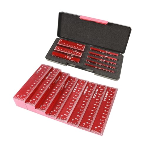 Messblocksatz, 8 Stück Installationsblock Höhenmesser Set Präzision Aluminium Einstellstangen für Router und Tischsäge Zubehör Holzbearbeitungsmarkierungen Lineal für Präzisionskalibrierung Messblocksatz, 8 Stück Installationsblock Höhenmesser Set Präzision Aluminium Einstellstangen für Router und Tischsäge Zubehör Holzbearbeitungsmarkierungen Lineal für Präzisionskalibrierung von OPFVUJIKX