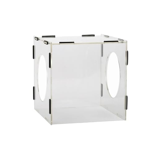 Staubbox, Geschlossene Schleifstaubbox, Abdeckung Acryl Klar Gravur Polierstaubhaube Mit 2 Löchern for Polieren Staubabdeckung Transparent zum Schleifen und Polieren von OPFVUJIKX