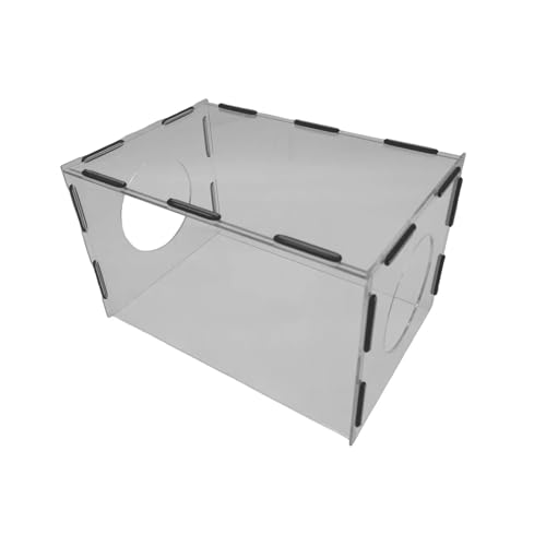 Staubbox, Geschlossene Schleifstaubbox, Polierstaubhaube Klare Staubhaube Mit 2 Löchern Staubhaube Acryl Tragbar for Gravieren Polieren zum Schleifen und Polieren von OPFVUJIKX