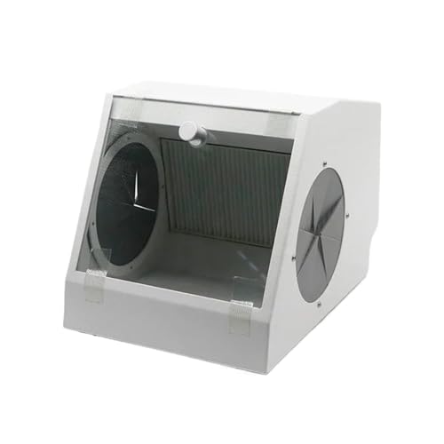 Staubbox, Sandstrahl-Staubsammler, Läppschutz, staubdichtes Sandstrahlgehäuse mit LED-Licht, Schleif- und Polierbox zum Schleifen und Polieren von OPFVUJIKX