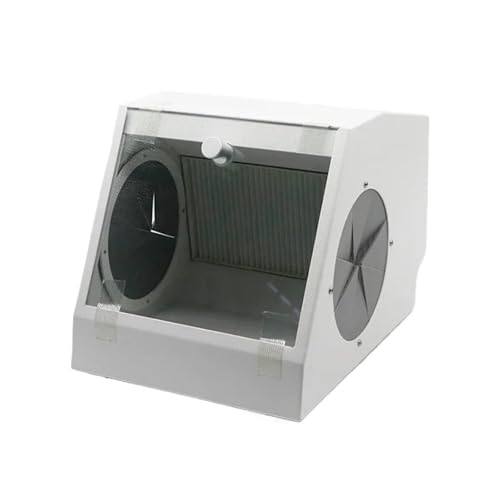 Staubbox, Sandstrahler-Staubsammler, Läppschutz, Sandstrahlen, staubdichtes Gehäuse mit LED-Licht, Schleif- und Polierbox zum Schleifen und Polieren von OPFVUJIKX