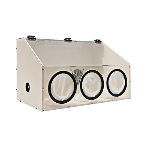 Staubbox, Vollständig geschlossene Box, Staubbox aus Acryl for elektrische Schleiftischpoliermaschinen mit Gebläse zum Schleifen und Polieren(Dust Box) von OPFVUJIKX