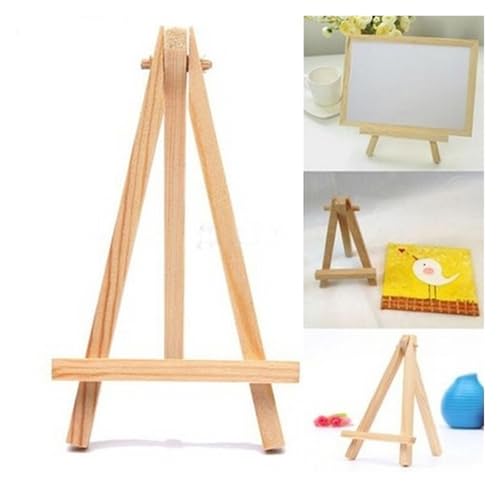 Malen Halter 1 PCS Mini Künstler Holz Dekoration Triange Kunst Staffelei Staffelei Holz Hochzeit Tisch Karte Stand Display Halter for Party(4x0.5x5.6cm) von OPIGJUFD